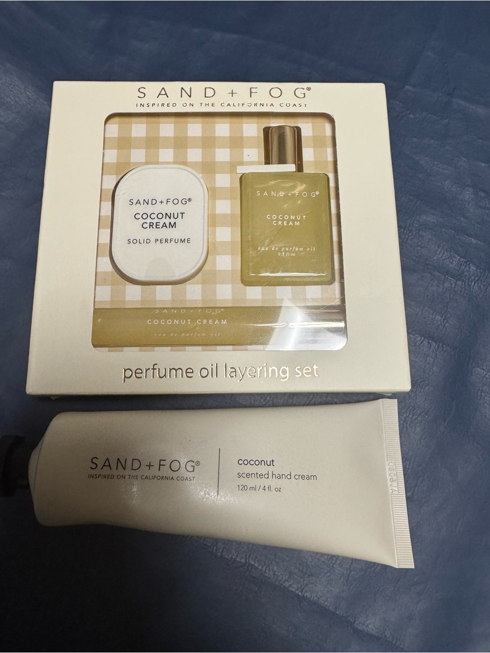 SAND + FOG Coconut Cream Perfume Oil Layering Set & Hand Cream - Cream